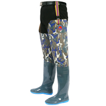 Transplant boots men and women Paddy socks Waterproof high rain boots camouflage rain boots comfortable soft bottom knee water shoes farmland shoes