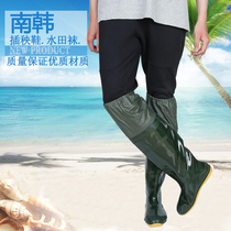 The new planting shoes for men and women in the knee-high boots paddy field footwear soft lace xia shui xie fishing boots water shoes shoes