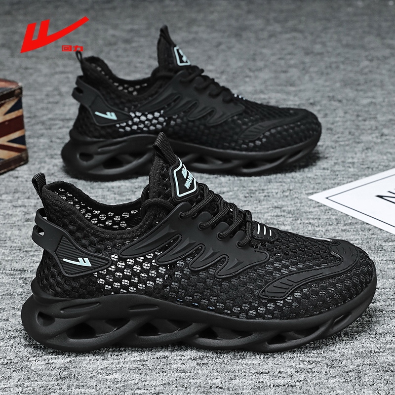 Pull Back Boys' Mesh Shoes 2026 New Summer Style Breathable Mesh Sneakers for Older Children Single Mesh Hollow Student Running Shoes