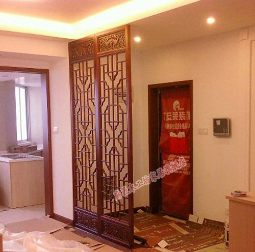 Dongyang woodcarving cửa hiên phân vùng màn hình gió hollow lưới cửa và cửa sổ gỗ lưới hoa pane