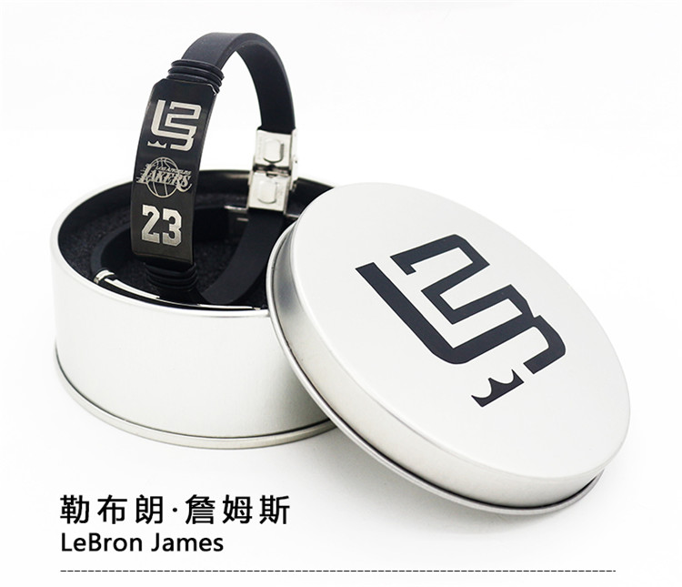 Bóng rổ Lakers James Kobe Curry Harden vòng đeo tay có thể điều chỉnh nam và nữ thể thao silicone mới vòng đeo tay màu đen quần áo bóng rổ giá rẻ