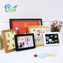  Creative handmade DIY paper-derived hollow three-dimensional photo frame 7 6 inch dried flower picture frame Clay plant specimens thickened mounting