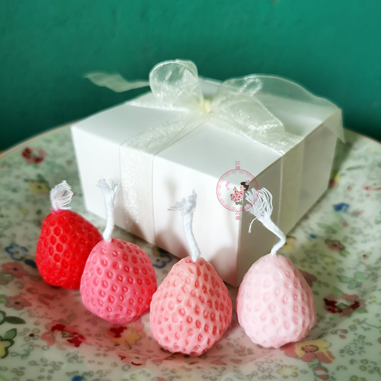 Macaron small strawberry ins hand scented lavender candle birthday gift party wedding companion gift box customization