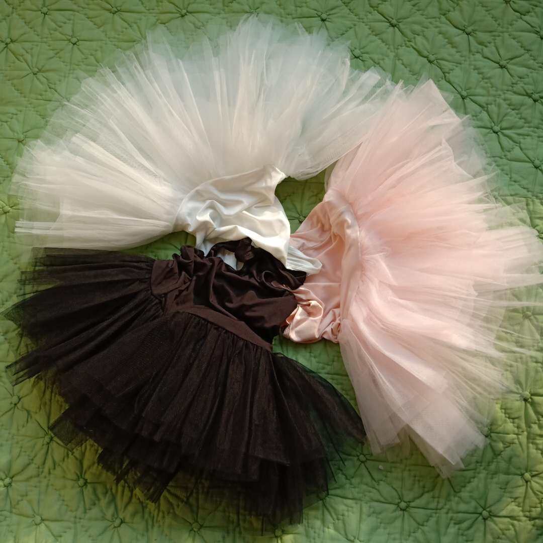 Children's ballet dresses small swanky vest long sleeves with fluffy skirts princess acting out of the test practice tutu dress