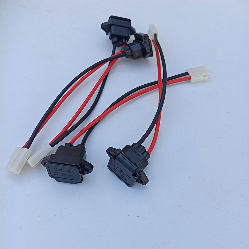 Electric car charging port with lid waterproof battery vehicle charging interface for general charging head charging port accessories