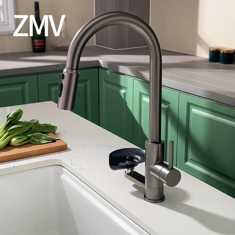 Kitchen Faucet 304 Stainless Steel Faucet Integrated Cup Washer Faucet