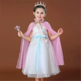 Детская вуаль принцессы, блестки для ногтей, плащ, накидка, «Холодное сердце», защита от солнца