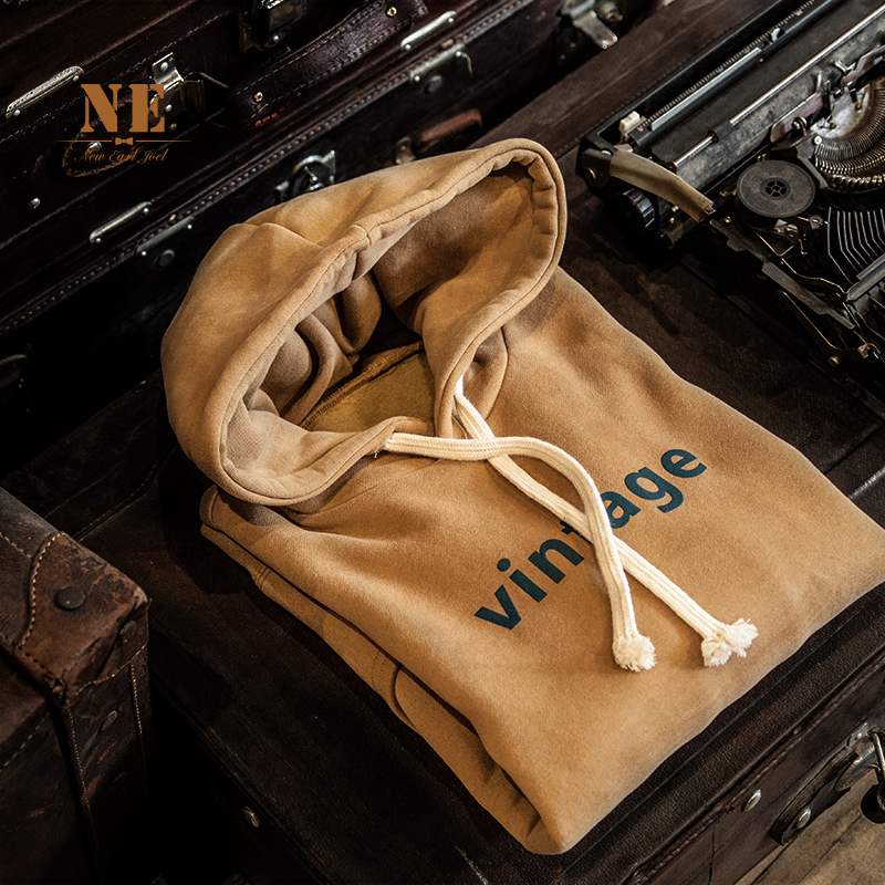 Plus velvet men's vests hooded spring and autumn embroidered Korean fashion 2019 British loose coat padded boys hoodie