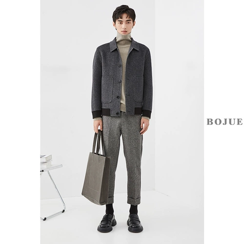 Шерстяная двусторонная куртка, демисезонное пальто, 2020