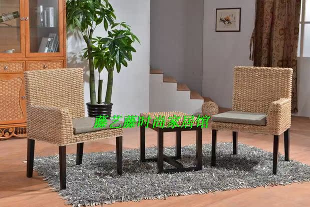 Ghế mây giải trí kết hợp ba mảnh ban công mây ghế cà phê giải trí bàn mây mây Indonesia đồ nội thất mây giải trí wicker ghế Y0 - Bàn ghế ngoài trời / sân nội thất ngoài trời