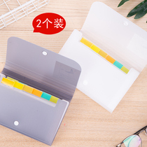 DELI 5561 mini-ticket bag Office students with storage and sorting purse bag classification index cute and easy to carry