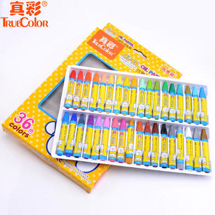 True color 36 color oil painting stick children toddler painting graffiti crayons Non-toxic Drawing Color Pen Cool Girl 2966A