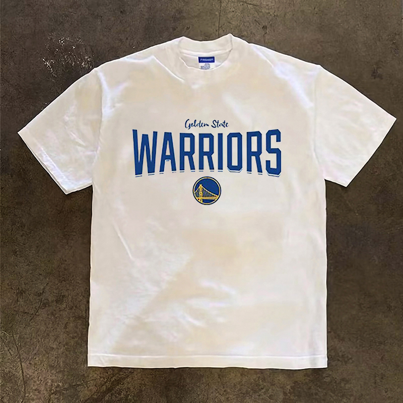Warriors Curry Basketball Training Pure Cotton Short-Sleeve T-Shirt American Style Trendy Heavyweight 300g Half-Sleeve Base Shirt Warriors Curry Basketball Training Pure Cotton Short-Sleeve T-Shirt American Style Trendy Heavyweight 300g Half-Sleeve Base Shirt