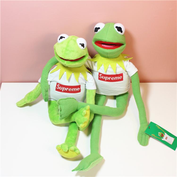 Ếch búp bê Sesame Street Comit ếch Kermit Komi ếch đồ chơi sang trọng Wu Yifan với cùng một đoạn - Đồ chơi mềm gấu bông dễ thương
