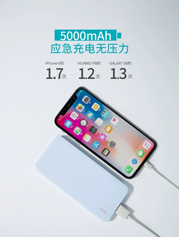 [Dành riêng ở nước ngoài] ROMOSS / Romans 5000 mAh mini cung cấp năng lượng di động Kho báu sạc di động pin sạc