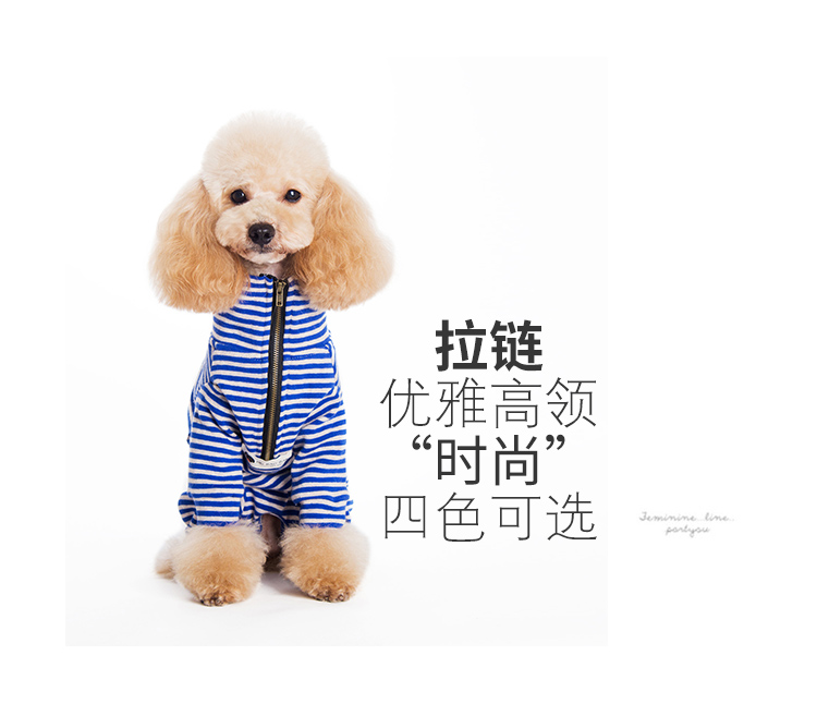 Quần áo cho thú cưng màu đen quần áo chó Teddy quần áo mùa đông nữ túi chó bụng nam chó bông sọc bốn chân quần mùa xuân - Quần áo & phụ kiện thú cưng quần áo cho chó mèo