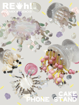 Pick up Rehi cake mobile phone bracket natural shell stone ring airbag bracket buckle retractable original