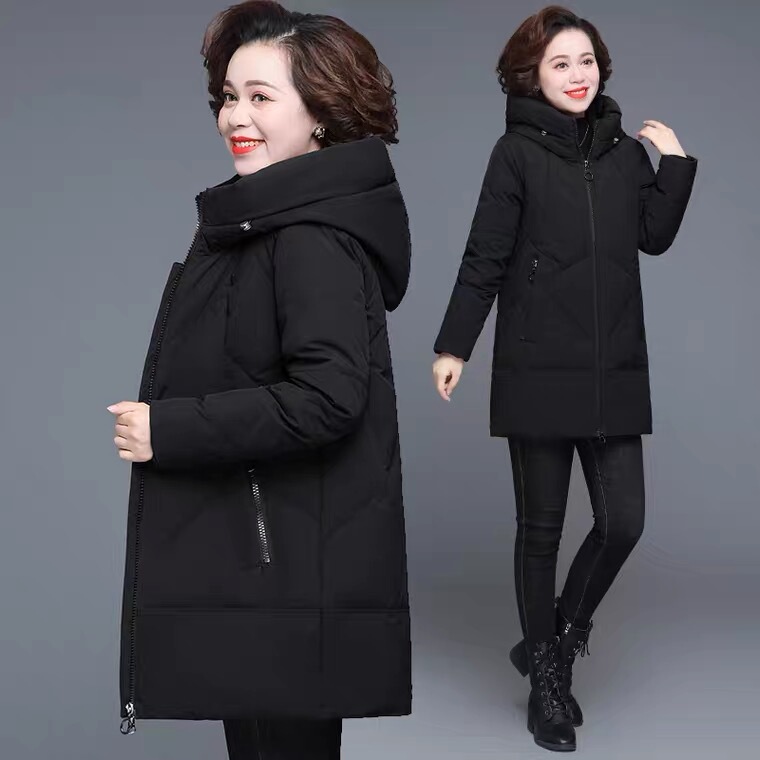 Mom's Winter Coat 2026 New Style Middle-Aged and Elderly Women's Cotton-Padded Jacket Autumn and Winter Grandma's Thickened Large Size down Cotton Coat Mom's Winter Coat 2026 New Style Middle-Aged and Elderly Women's Cotton-Padded Jacket Autumn and Winter Grandma's Thickened Large Size down Cotton Coat