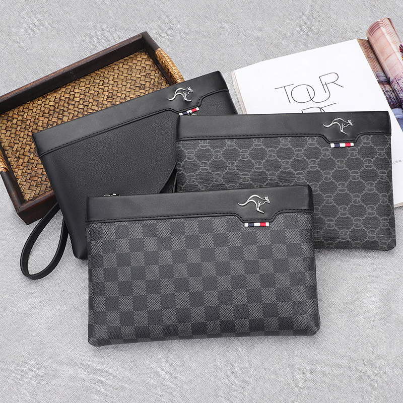 Young men Handbags Fashion embossed handbags Handbag Carry-on Envelopes of Bull Leather Bag Wallet wallet Carpack