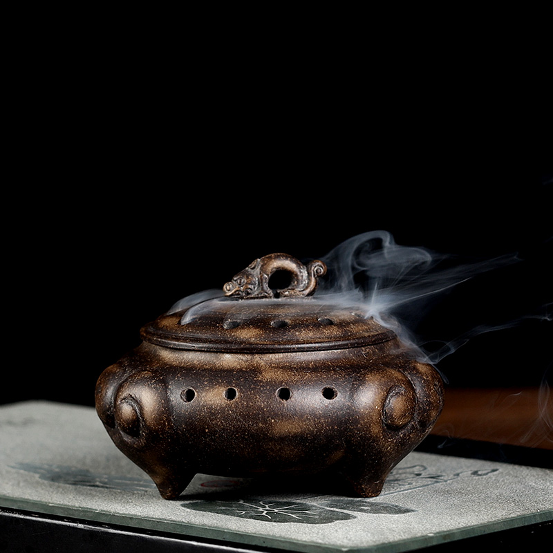 Lixing Purple Sand Incense Stove Pendulum Piece Trays Incense Stove Domestic Tea Aisle Indoor Sandalwood Stove Smoked Incense Stove Incense Burner of Incense Burner-Taobao