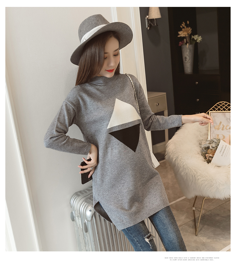 Bà bầu mặc mùa đông cộng với áo len cashmere dày nhung rộng kích cỡ áo sơ mi nữ mang thai ấm áp váy áo bà bầu