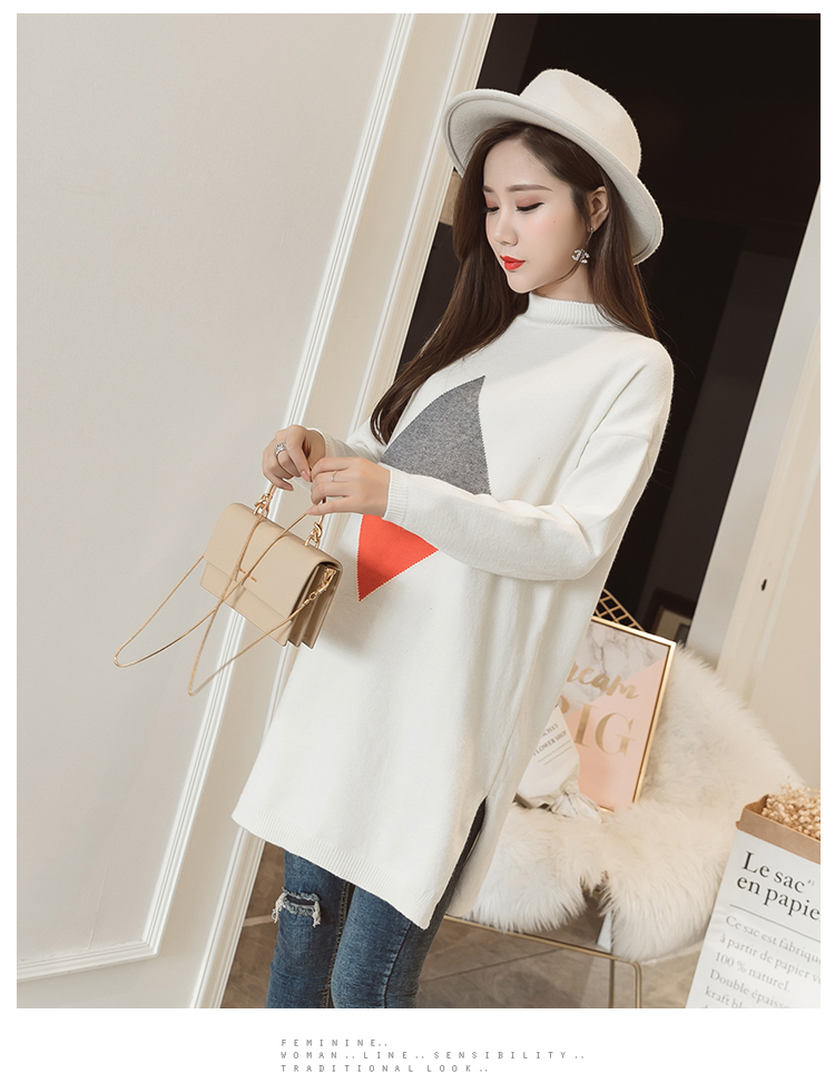 Bà bầu mặc mùa đông cộng với áo len cashmere dày nhung rộng kích cỡ áo sơ mi nữ mang thai ấm áp váy áo bà bầu