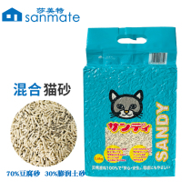 Japanese salmete mixed cat litter 2 6kg tofu sand deodorant and dust-free cat bentonite cat Sasha Mat 6L