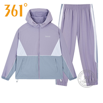 361 womens clothing sports suit 2022 spring even cap sports windsuit jacket slim fit speed dry sports pants women suit
