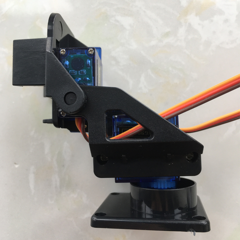 Two degrees of freedom SG90 9g steering gear PTZ intelligent trolley ultrasonic camera module model aircraft FPV gimbal