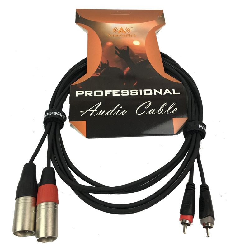WAVEART RCA - XLR Lotus Head to Kannon Public Speaker Line