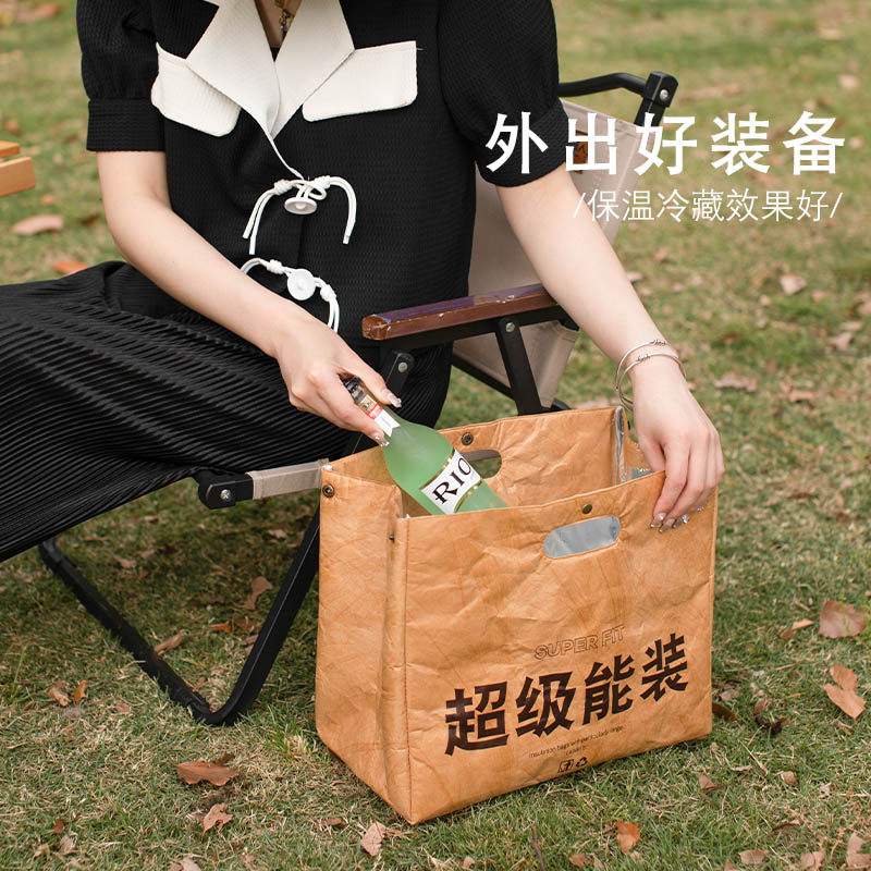 Tyvek Insulated Lunch Bag, Portable Bento Box and Thermal Food Tote - Thumbnail 4