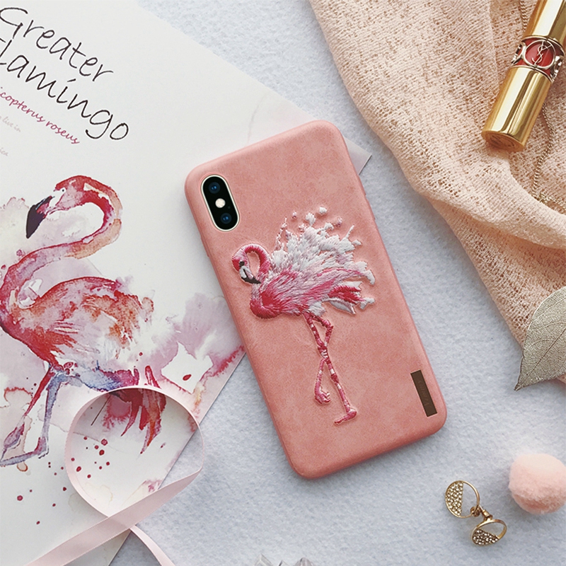 nimmy flaminx iphonex mobile phone protection shell 8plus apple xsmax embroidery dragon xs tiger 7p tide sign XR cute elk 8x kitty 6s Tiger creative little