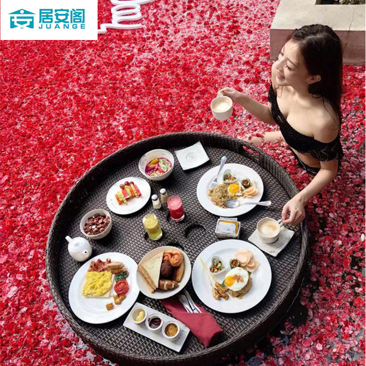 Vines Floating Round Water Nursery Bali Vietnam Net Red Basket Minjuku Hotel Villa Swimming Pool Dinner Plate