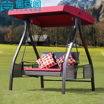 Outdoor Swing chair Balcony Outdoor Iron Art Rattan Chair Basket Sofa Adult Cradle Chair Double Patio Rocking Chair