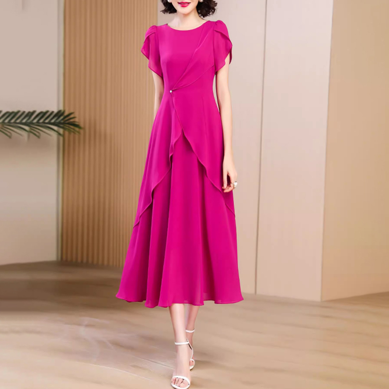 2026 Summer New Style Socialite Elegant French Silk Mulberry Silk Dress with a Slim Fit and Flared Hem 2026 Summer New Style Socialite Elegant French Silk Mulberry Silk Dress with a Slim Fit and Flared Hem