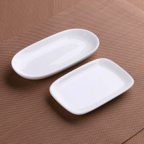 Hotel Pure White White Ceramic Round Head Rectangular Towel Dish Handtowel Tray Soap Dish Soap Dish