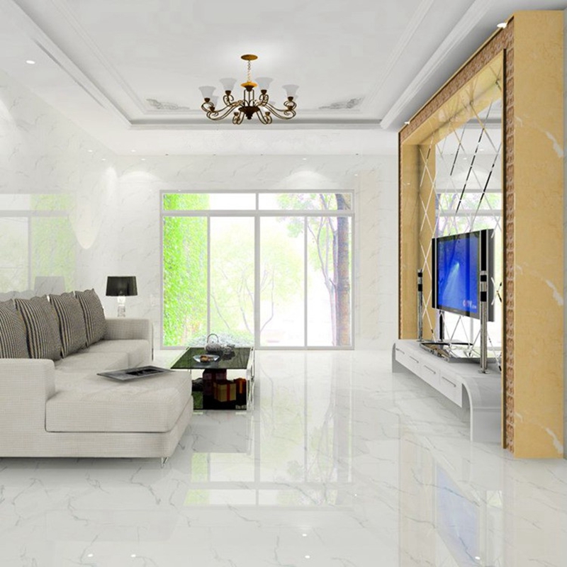 Foshan tile living room floor tiles 800x800 full cast glaze floor tiles Jazz white cast glaze tiles non-slip floor tiles