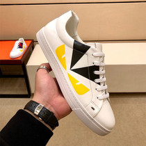 European Standing Wave Shoes Small Monster Mens Shoes Demons Eyes Genuine Leather Small White Shoes Mens Summer 100 Hitchhiking Casual Board Shoes