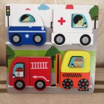 Childrens Mengs early education Puzzle Solid Building Blocks Jigsaw Wooden Hand Grip Insert 1-3-year-old male baby girls plate