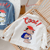 Boys denim jacket 2021 New Spring Korean cartoon print jacket kid casual top CY085