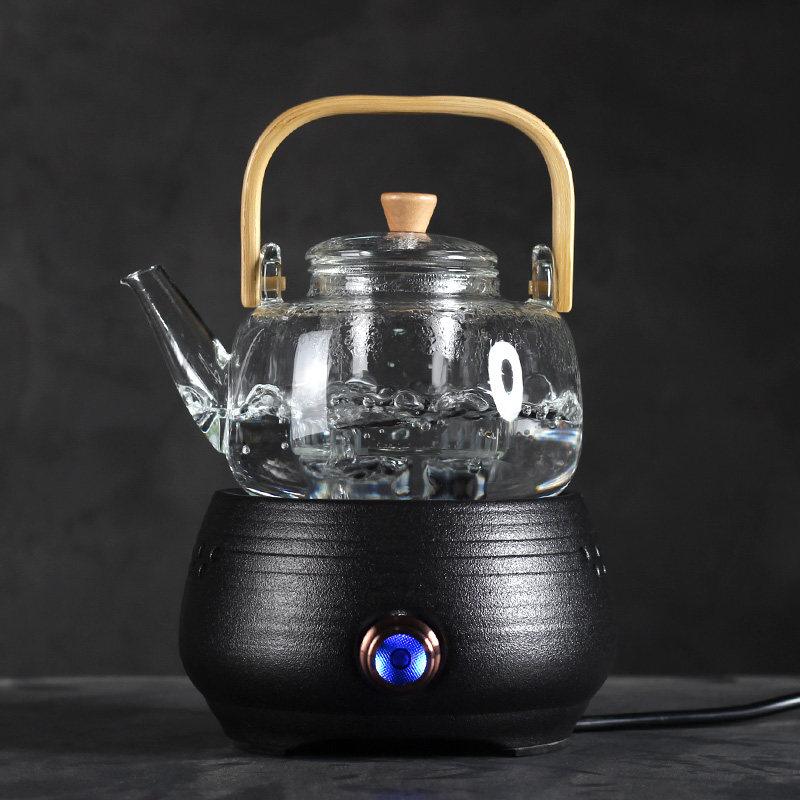 Black Crystal Furnace Cooking Tea HEAT RESISTANT GLASS STEAM TEAPOT TEA SET SETS CERAMIC MINI SMALL TEA OVEN BURNING WATER POT HOME POT