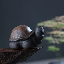 Such as the beginning of Yixing purple sand tea pet ornaments boutique creative tea set accessories tea plate ornaments handmade tea play turtle tea pet