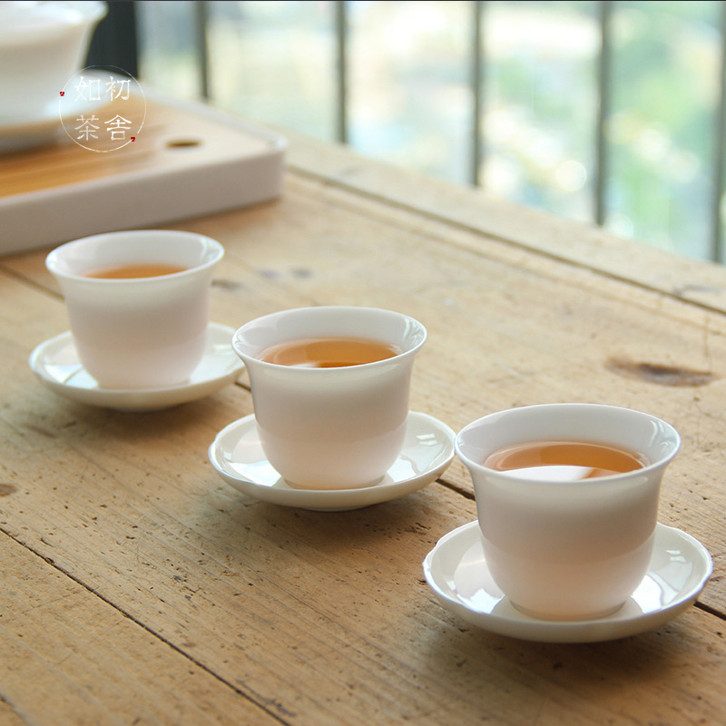 Such as the first tasting cup master's cup personal cup defied white porcelain kung fu tea cup single-cup ceramic tea set small cup