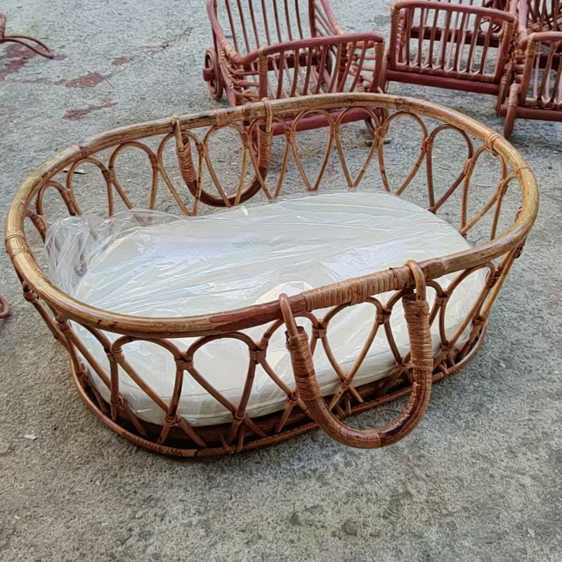Rattan Woven Basket Newborn Baby Full Month Hundred Days Photo Shoot Studio Props Home Children's Clothing Store Storage Basket