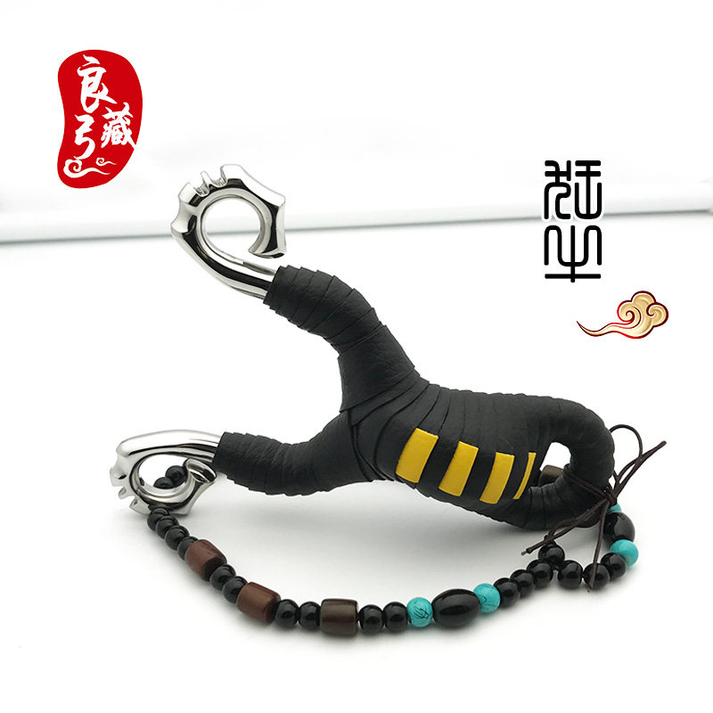 Handmade cold bent Mad Bull 304 stainless steel outdoor slingshot inverted big S traditional slingshot precision with aiming point