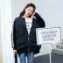 Áo cotton nữ dài 2018 mới mùa đông hoang dã Hàn Quốc bf phong cách Harajuku áo khoác cotton lỏng áo phao nữ dáng dài siêu nhẹ Bông