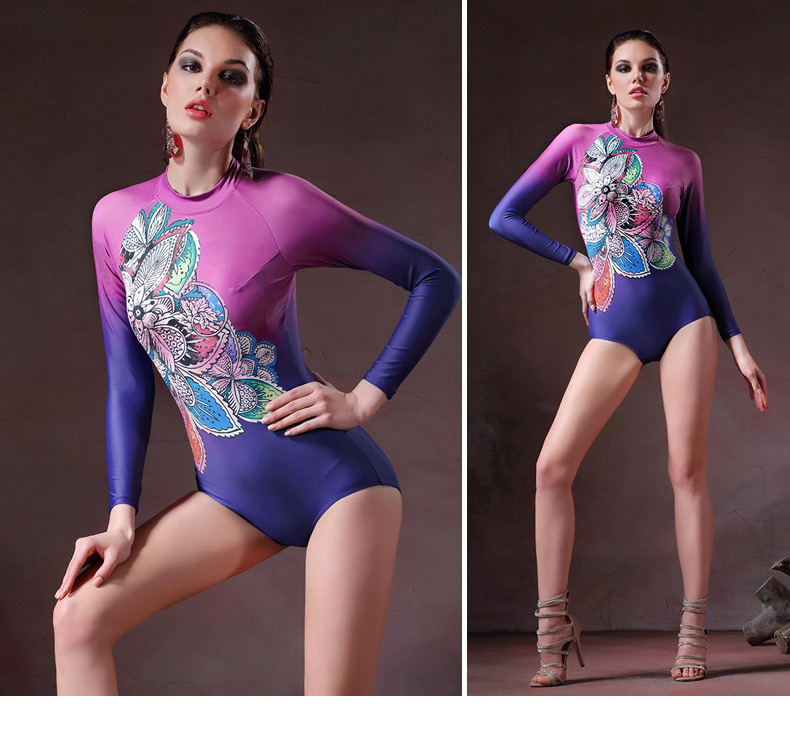 Kaidilong Siamese Áo tắm dài tay cho nữ Kem chống nắng Sexy Spa Đen Bảo tồn Bụng che bụng tam giác mỏng - Bộ đồ bơi One Piece đồ bơi liền thân giá rẻ