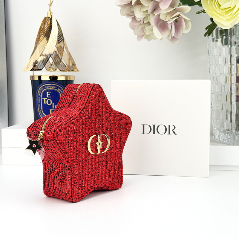 Beauty Counter Gift Dior New Year Red Star Makeup Bag Convertible Crossbody Bag Small Bag