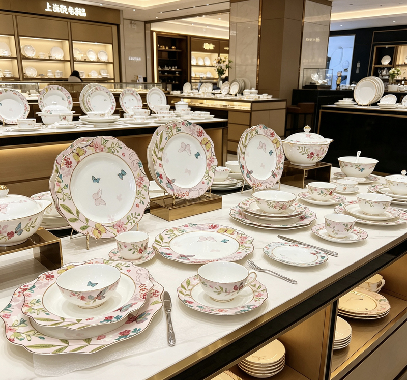 High-End Tableware Set, Ceramic Household Dining Plates, High-End French Steak Plates, Particularly Beautiful Plates High-End Tableware Set, Ceramic Household Dining Plates, High-End French Steak Plates, Particularly Beautiful Plates