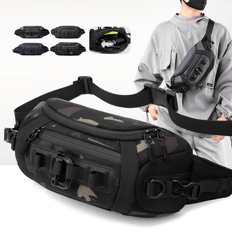 🔥2024新款男士防水机车胸包 | 运动潮流必备单品!👜-胸包-淘宝好物网